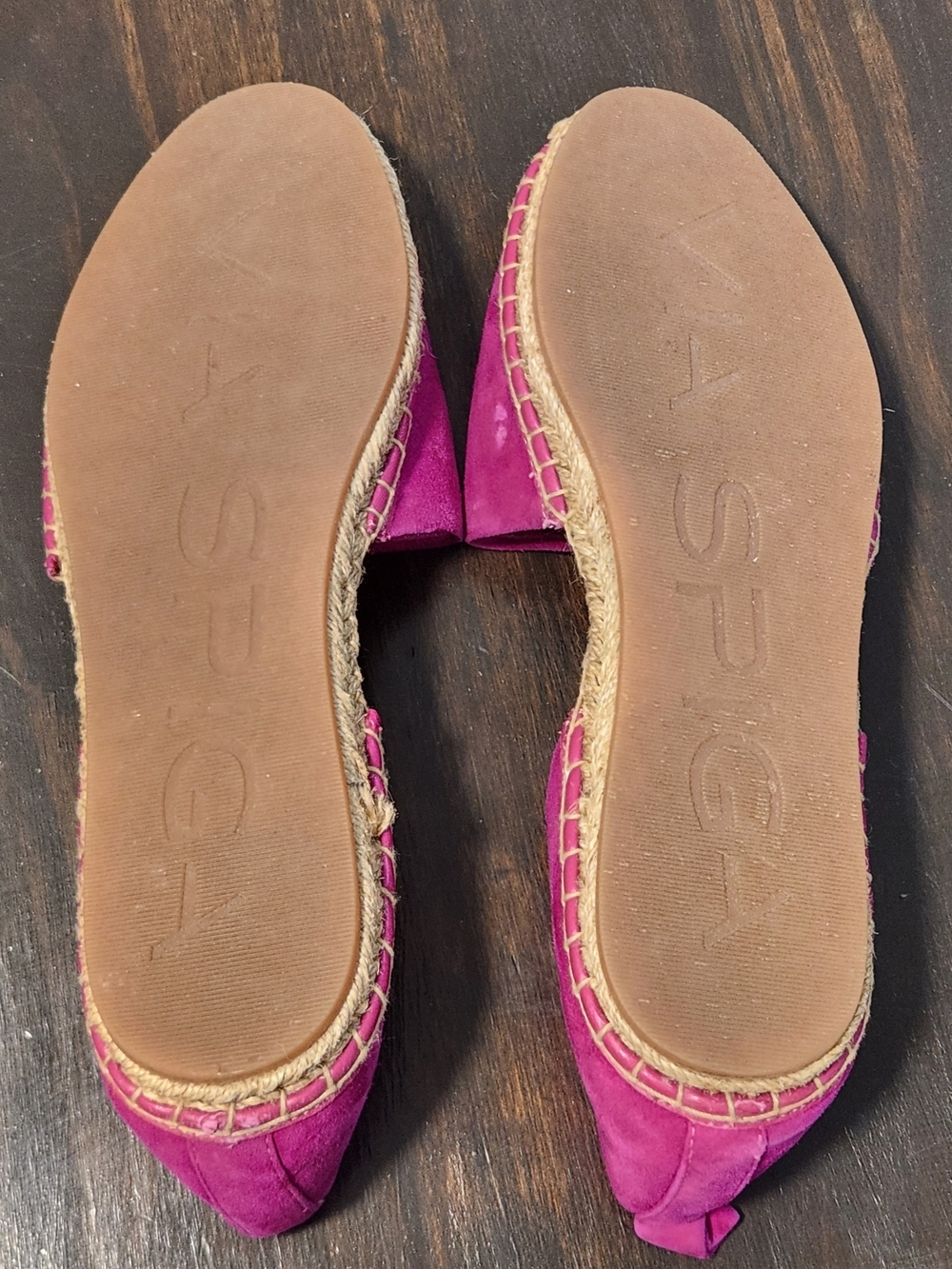 Via Spiga Brisa d'Orsay Espadrilles Womens 6.5 Hot Pink Suede Flats Shoes - Picture 12 of 12